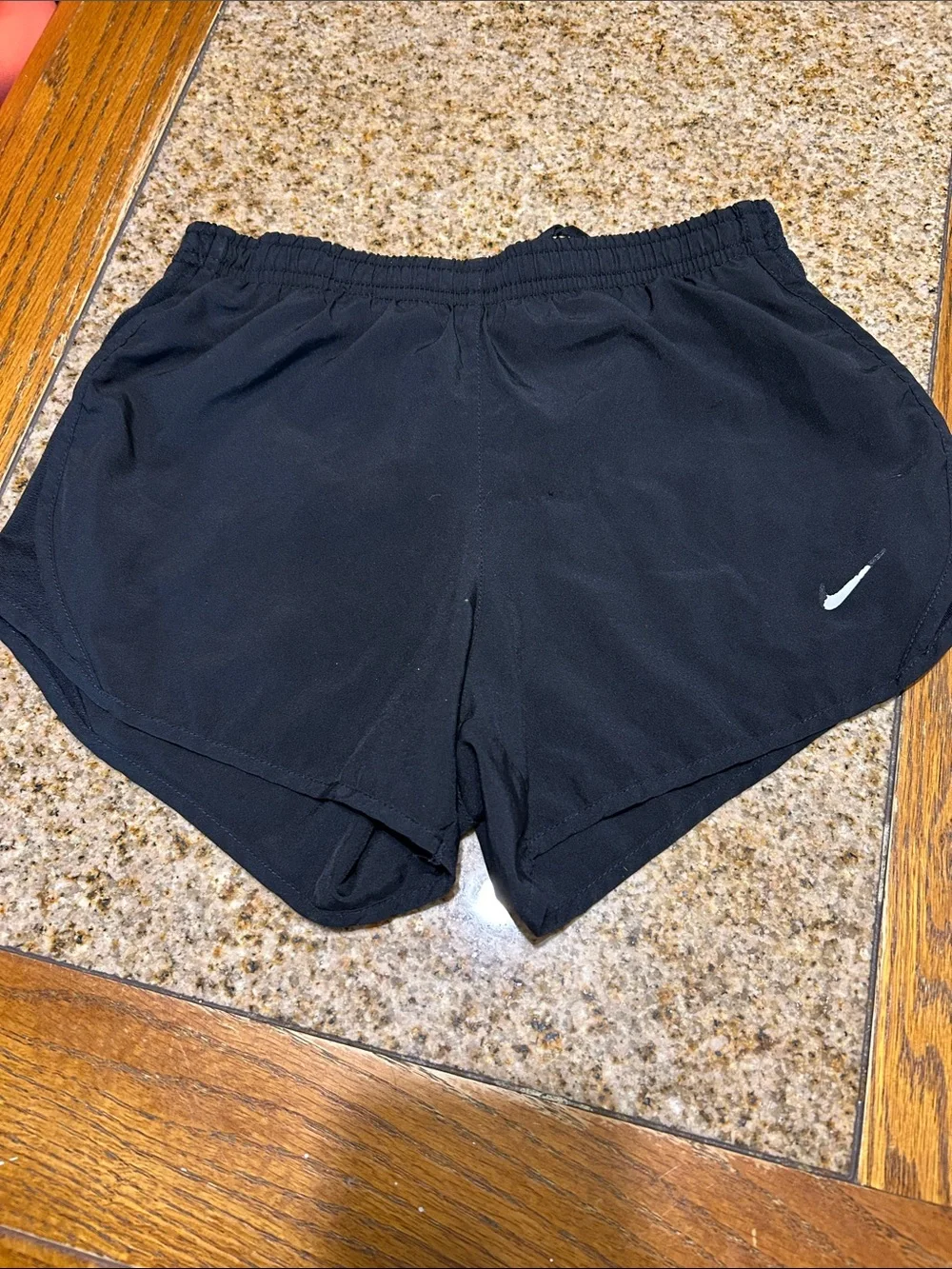 Nike Black Women's Running Shorts with White Swoosh